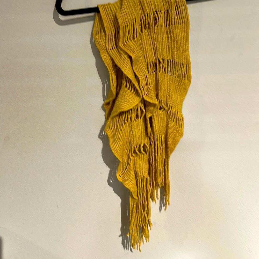 Shell borders - mustard scarf